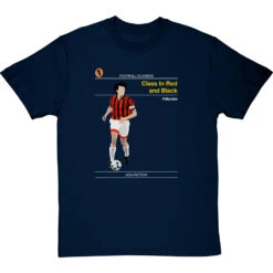 Football Classics: Class In Red And Black By Paolo Maldini T-Shirt