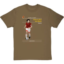 Football Classics: Class In Red And Black By Paolo Maldini T-Shirt -ThinkWear Collective Sales football classics class in red and black tshirt olivetshirt