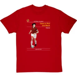 Football Classics: Class In Red And Black By Paolo Maldini T-Shirt -ThinkWear Collective Sales football classics class in red and black tshirt redtshirt