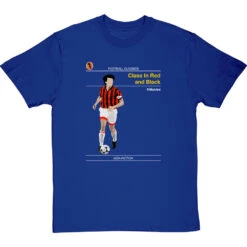 Football Classics: Class In Red And Black By Paolo Maldini T-Shirt -ThinkWear Collective Sales football classics class in red and black tshirt royalbluetshirt