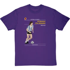 Football Classics: El Matador By Mario Kempes T-Shirt -ThinkWear Collective Sales football classics el matador tshirt purpletshirt
