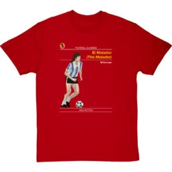 Football Classics: El Matador By Mario Kempes T-Shirt -ThinkWear Collective Sales football classics el matador tshirt redtshirt