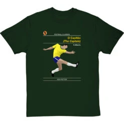 Football Classics: O Capitão By Carlos Alberto T-Shirt -ThinkWear Collective Sales football classics o capitao tshirt bottlegreentshirt