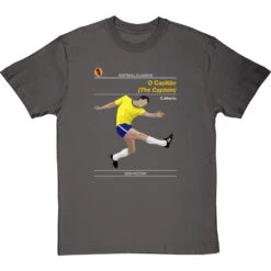 Football Classics: O Capitão By Carlos Alberto T-Shirt -ThinkWear Collective Sales football classics o capitao tshirt charcoaltshirt