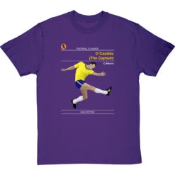 Football Classics: O Capitão By Carlos Alberto T-Shirt -ThinkWear Collective Sales football classics o capitao tshirt purpletshirt