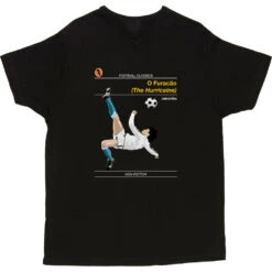 Football Classics: O Furacão By Jairzinho T-Shirt -ThinkWear Collective Sales football classics o furacao tshirt black mens v neck tshirt