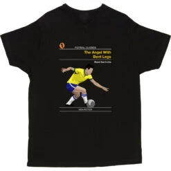 Football Classics: The Angel With Bent Legs By Garrincha T-Shirt -ThinkWear Collective Sales football classics the little bird tshirt black mens v neck tshirt