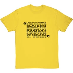 Four Yorkshiremen T-Shirt -ThinkWear Collective Sales four yorkshiremen tshirt 1 yellowtshirt