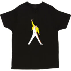Freddie Mercury Stylised T-Shirt -ThinkWear Collective Sales freddie mercury large print tshirt black mens v neck tshirt