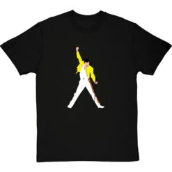 Freddie Mercury Stylised T-Shirt -ThinkWear Collective Sales freddie mercury large print tshirt blacktshirt