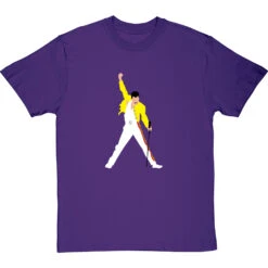 Freddie Mercury Stylised T-Shirt -ThinkWear Collective Sales freddie mercury large print tshirt purpletshirt