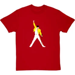 Freddie Mercury Stylised T-Shirt -ThinkWear Collective Sales freddie mercury large print tshirt redtshirt