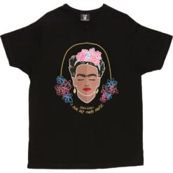 Frida Kahlo "I Am My Own Muse" T-Shirt -ThinkWear Collective Sales frida kahlo own muse tshirt 251 black mens v neck tshirt