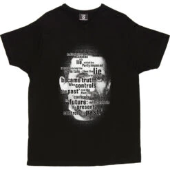 George Orwell "Who Controls The Past" T-Shirt -ThinkWear Collective Sales george orwell controls the past tshirt black mens v neck tshirt