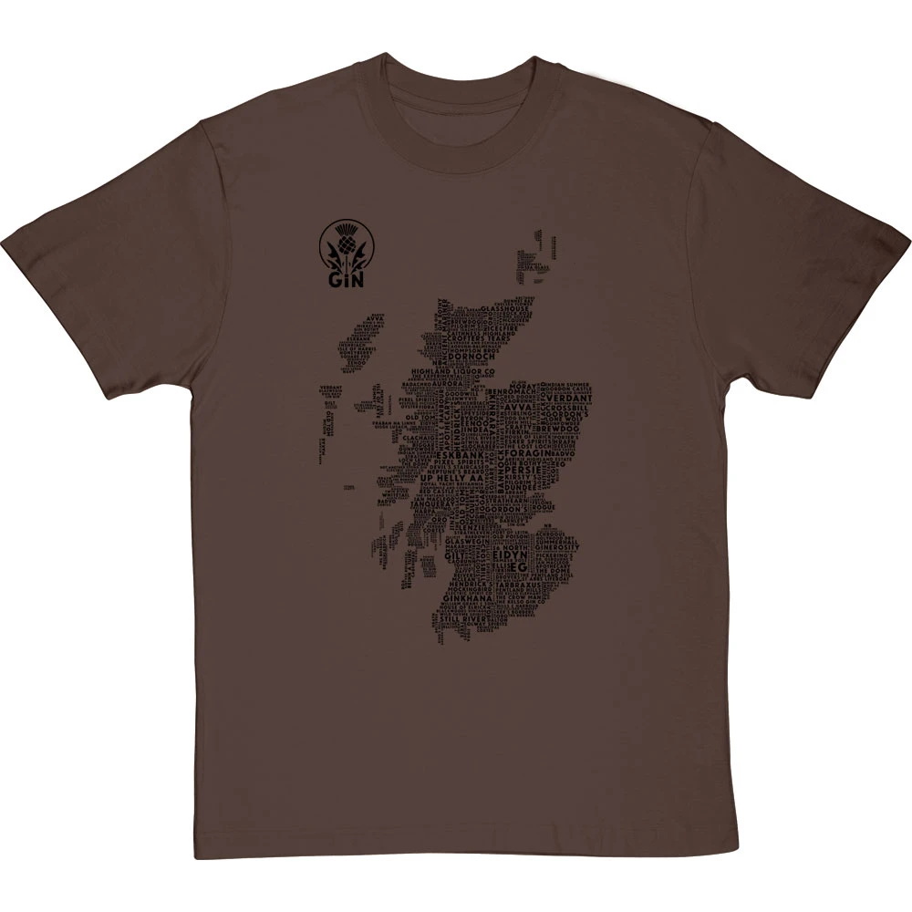 Scottish Gin Typography Map T-Shirt 6 Scottish Gin Typography Map T-Shirt - Image 6