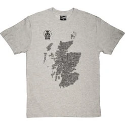 Scottish Gin Typography Map T-Shirt 36 Scottish Gin Typography Map T-Shirt -ThinkWear Collective Sales gin type map tshirt 1 lightoxfordtshirt