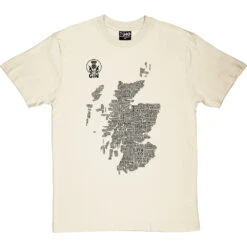 Scottish Gin Typography Map T-Shirt 35 Scottish Gin Typography Map T-Shirt -ThinkWear Collective Sales gin type map tshirt 1 naturaltshirt