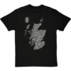 Scottish Gin Typography Map T-Shirt