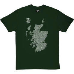 Scottish Gin Typography Map T-Shirt 38 Scottish Gin Typography Map T-Shirt -ThinkWear Collective Sales gin type map tshirt 2 bottlegreentshirt