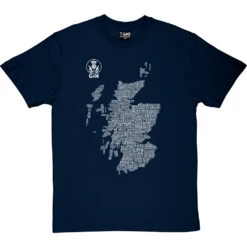 Scottish Gin Typography Map T-Shirt 37 Scottish Gin Typography Map T-Shirt -ThinkWear Collective Sales gin type map tshirt 2 navybluetshirt