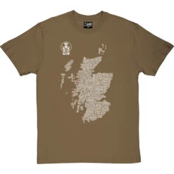 Scottish Gin Typography Map T-Shirt 34 Scottish Gin Typography Map T-Shirt -ThinkWear Collective Sales gin type map tshirt 2 olivetshirt