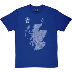 Scottish Gin Typography Map T-Shirt 29 Scottish Gin Typography Map T-Shirt -ThinkWear Collective Sales gin type map tshirt 2 royalbluetshirt