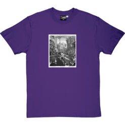 William Hogarth's Gin Lane T-Shirt -ThinkWear Collective Sales ginlane purpletshirt