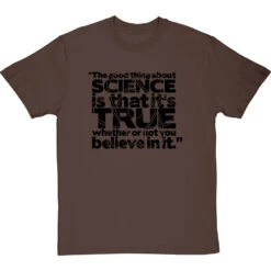 The Good Thing About Science T-Shirt -ThinkWear Collective Sales good thing science tshirt 1 hazelnuttshirt