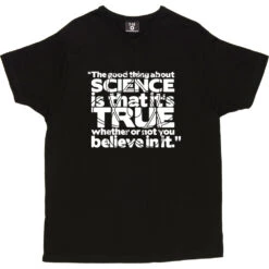 The Good Thing About Science T-Shirt -ThinkWear Collective Sales good thing science tshirt 2 black mens v neck tshirt