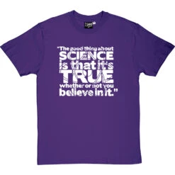 The Good Thing About Science T-Shirt -ThinkWear Collective Sales good thing science tshirt 2 purpletshirt