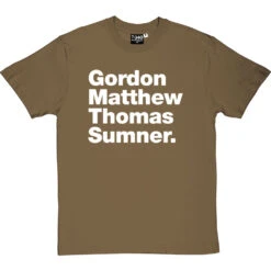 Gordon Matthew Thomas Sumner T-Shirt -ThinkWear Collective Sales gordon matthew thomas sumner tshirt 2 olivetshirt