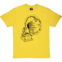 Gramophone T-Shirt -ThinkWear Collective Sales gramophone tshirt 1 yellowtshirt