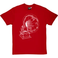 Gramophone T-Shirt -ThinkWear Collective Sales gramophone tshirt 2 redtshirt