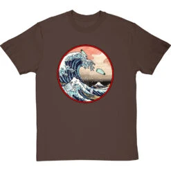 The Great Wave Off Kanagawa (Ocean Plastics) T-Shirt -ThinkWear Collective Sales great wave ocean plastics tshirt hazelnuttshirt