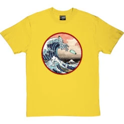 The Great Wave Off Kanagawa (Ocean Plastics) T-Shirt -ThinkWear Collective Sales great wave ocean plastics tshirt yellowtshirt
