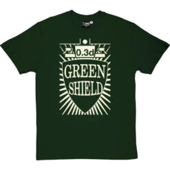 Green Shield Stamps T-Shirt -ThinkWear Collective Sales green shield stamp tshirt bottlegreentshirt