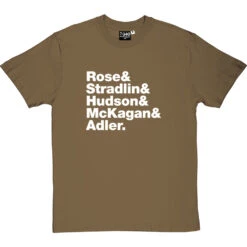 Guns N' Roses T Shirt Line-Up T-Shirt -ThinkWear Collective Sales guns n roses tshirt 2 olivetshirt