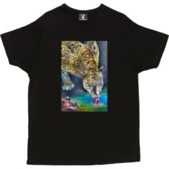Leopard By Hadrian Richards T-Shirt -ThinkWear Collective Sales hadrian leopard tshirt black mens v neck tshirt