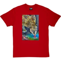 Leopard By Hadrian Richards T-Shirt -ThinkWear Collective Sales hadrian leopard tshirt redtshirt