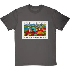 Art Deco The Jazz Age By Hadrian Richards T-Shirt -ThinkWear Collective Sales hadrian richards art deco the jazz age tshirt charcoaltshirt