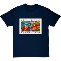 Art Deco The Jazz Age By Hadrian Richards T-Shirt -ThinkWear Collective Sales hadrian richards art deco the jazz age tshirt navybluetshirt