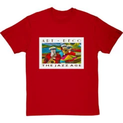 Art Deco The Jazz Age By Hadrian Richards T-Shirt -ThinkWear Collective Sales hadrian richards art deco the jazz age tshirt redtshirt