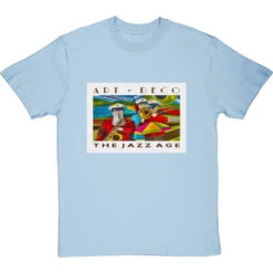 Art Deco The Jazz Age By Hadrian Richards T-Shirt -ThinkWear Collective Sales hadrian richards art deco the jazz age tshirt skybluetshirt