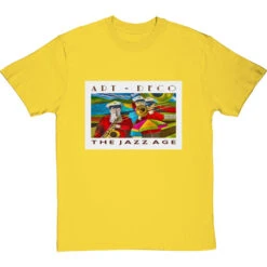 Art Deco The Jazz Age By Hadrian Richards T-Shirt -ThinkWear Collective Sales hadrian richards art deco the jazz age tshirt yellowtshirt