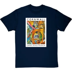 Cornwall: Land, Sea & Troika By Hadrian Richards T-Shirt 23 Cornwall: Land, Sea & Troika By Hadrian Richards T-Shirt -ThinkWear Collective Sales hadrian richards cornwall land sea troika tshirt navybluetshirt