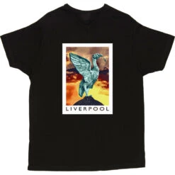 Liverpool Travel Print By Hadrian Richards T-Shirt -ThinkWear Collective Sales hadrian richards liverpool travel print tshirt black mens v neck tshirt