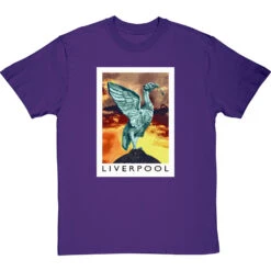 Liverpool Travel Print By Hadrian Richards T-Shirt -ThinkWear Collective Sales hadrian richards liverpool travel print tshirt purpletshirt