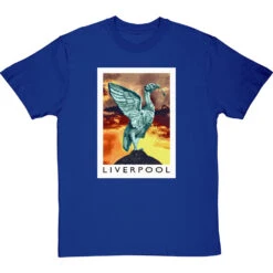 Liverpool Travel Print By Hadrian Richards T-Shirt -ThinkWear Collective Sales hadrian richards liverpool travel print tshirt royalbluetshirt