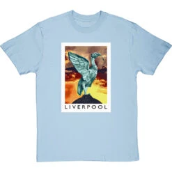 Liverpool Travel Print By Hadrian Richards T-Shirt -ThinkWear Collective Sales hadrian richards liverpool travel print tshirt skybluetshirt