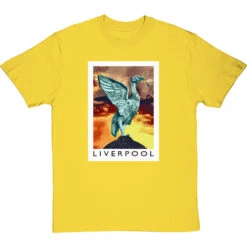 Liverpool Travel Print By Hadrian Richards T-Shirt -ThinkWear Collective Sales hadrian richards liverpool travel print tshirt yellowtshirt